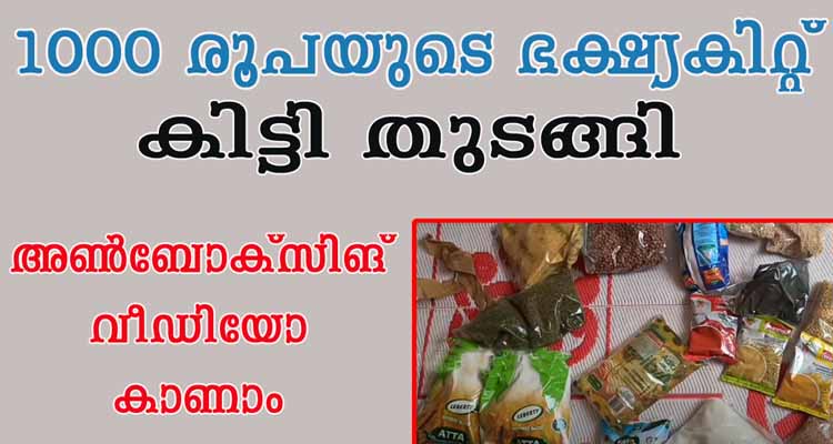 1000 രൂപയുടെ ഭക്ഷ്യകിറ്റ് കിട്ടി തുടങ്ങി,അൺബോക്സിങ് വീഡിയോ കാണാം