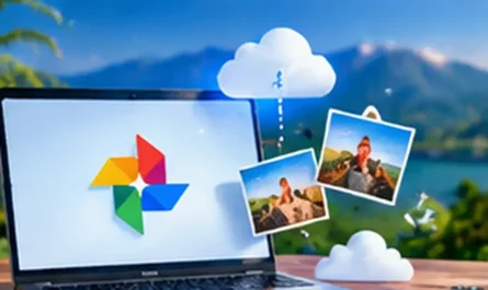 Google Photos storage full warning icon with cloud and photo stack