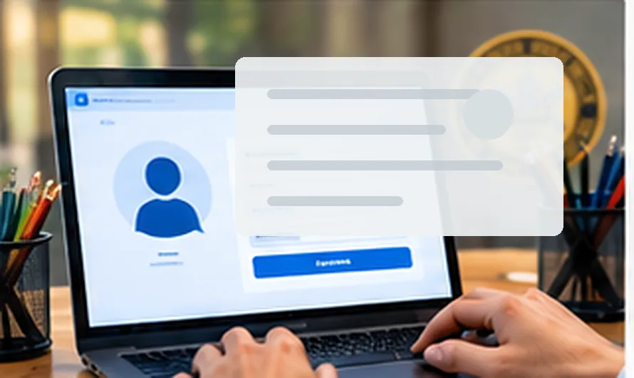 PSC OTR online registration profile on laptop screen