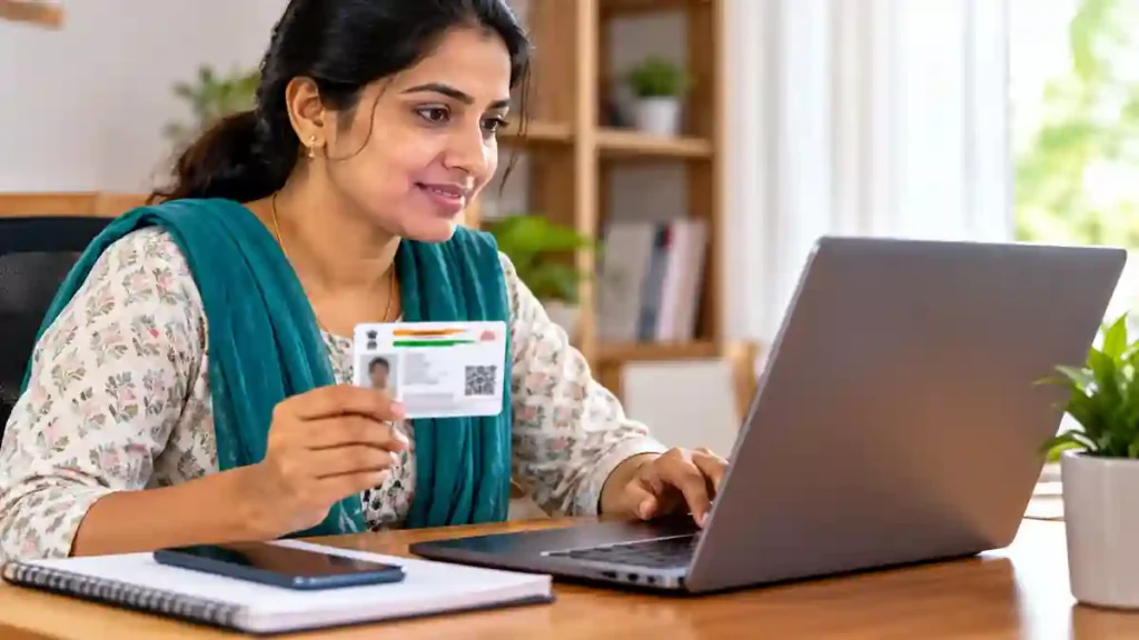 Aadhaar PDF Download guide showing how to access a digital Aadhaar document online